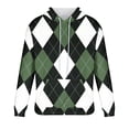 thumbnail image 4 of skpabo Men's Hoodies Warehouse Sweatshirt Mens Long Sleeve Tops Checked Hooded Sweatshirt Pullover Casual Drawstring Plaid Printed Hoodie Loose Fit Sportswear, 4 of 5