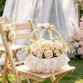 thumbnail image 4 of KojanyuFaux Rattan Flower Basket with Handle, Multi Functional Storage Fruit Basket for Weddings Parties Celebrations, 4 of 6
