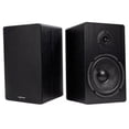 thumbnail image 2 of (2) Rockville RockShelf 64B Black 6.5" Home Bookshelf Speakers+8 inch Wood Stands, 2 of 11