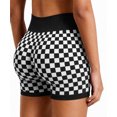 thumbnail image 5 of YONGXIABF Women's High Waisted Chessboard Print Seamless Yoga Shorts, Shaping Workout Shorts for Yoga Fitness Skateboarding Cycling.black.L, 5 of 6