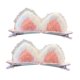thumbnail image 1 of Pinzas para el pelo Yuyangstore con orejas de gato de felpa naranja, 1 of 8