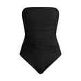 thumbnail image 6 of Time and Tru Women's and Women's Plus Ribbed Bandeau One Piece Swimsuit, Sizes XS-2X, 6 of 6