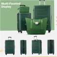 thumbnail image 3 of Green ABS 2-Piece Expandable Luggage Set with TSA Lock, 360° Spinner Wheels Lightweight Suitcases, 3 of 9