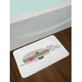 thumbnail image 2 of Travel Bath Mat, There's No Place Like Home Calligraphy with a Flamingo and a Camp Trailer, Plush Bathroom Decor Mat with Non Slip Backing, 29.5" X 17.5", Magenta Ivory, by Ambesonne, 2 of 2