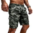thumbnail image 2 of Inglocry Cargo Chino Shorts for Men - Lightweight Elastic Waist Knee Length Bermuda Shorts with Multi Pockets Summer Fishing Short Cargo Pants 2026 Dark Gray M, 2 of 6
