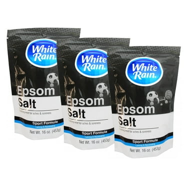3 Pack - White Rain Epsom Salt Sport Formula, Soothing Relief for Aches & Soreness, Calming & Rejuvenating, 1 Pound