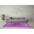 thumbnail image 3 of Ahgly Company Indoor Square Medallion Purple Traditional Area Rugs, 5' Square, 3 of 4