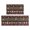 Geometric Triangle Brown Pattern, variant on Geometric Square Red Pattern Anti Fatigue Kitchen Rugs Set Of 2, Non Slip Washable Decorative Floor Mats for Kitchen Sink Laundry, 17"x30" and 17"x47"