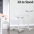 thumbnail image 5 of VIVO Pneumatic 32" x 16" Over Sofa Laptop Table, Mobile Desktop, White, 5 of 8