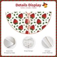 thumbnail image 3 of Rateoe Strawberry Pattern Christmas Tree Skirt with Ties , Christmas Tree Decorations, Farmhouse Christmas Decor Xmas Holiday Decorations-30", 3 of 6