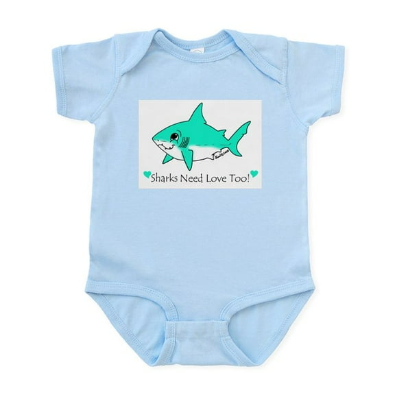 CafePress - Shark Infant Bodysuit - Baby Light Bodysuit, Size Newborn - 24 Months