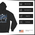 thumbnail image 6 of Ford V8 Detroit Michigan Sweatshirt Checkered Flag American Muscle Car Racing Mustang Shelby GT Performance Hoodie, 6 of 7