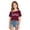 Wine, variant on Girl's Letter Print T Shirts Short Sleeve Tube Off The Shoulder Comfortable Fit Lightweight Summer Tunic Tops White,120