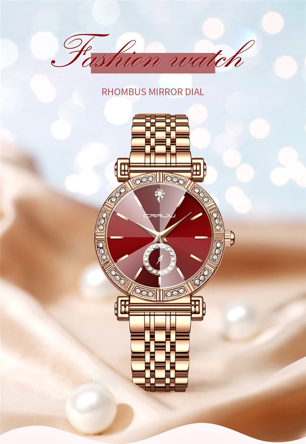 Women Watch Fashion Gold Diamond Analog Quartz Female Watch for Women Luxury Dress Ladies Stainless Steel Waterproof Wrist Watches