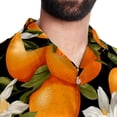 thumbnail image 5 of Tangerine Men's Short Sleeve Spread Collar Beach Shirts Casual Printed Button Down Unisex Summer Tops, 5 of 6