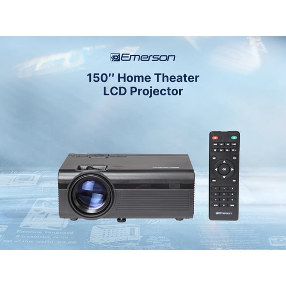 Emerson EVP-1000 150″ Home Theater LCD Projector, Black