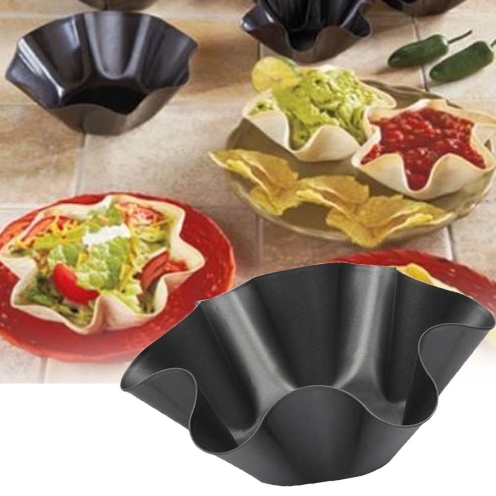 Cdar Tortilla Pan Non Stick Carbon Steel Taco Salad Bowl Makers Shell