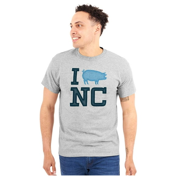 North Carolina Good Luck Pig Cute Plus Size Crewneck Graphic Tee Shirt Brisco Brands 2X