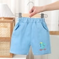 thumbnail image 2 of Utoimkio Toddler Baby Boy Girls Elastic Waisted Denim Shorts Pull On Jeans Cute Print Short Pants Summer Clothes, 2 of 4