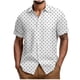 thumbnail image 2 of Blusa y camisa de manga corta con cuello vuelto Camisa casual para hombre Camisa de bolos vintage de manga corta Camisas de verano de playa cubana Camisa con botones Blusa para hombre Poliéster, 2 of 5