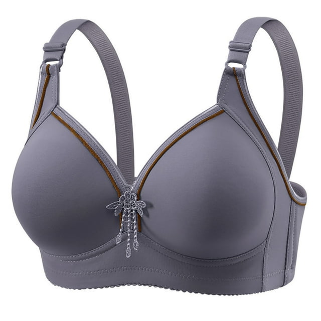 Tqcoqu Woman's Gathered Together Large Size Daily Bra Underwear No Rims