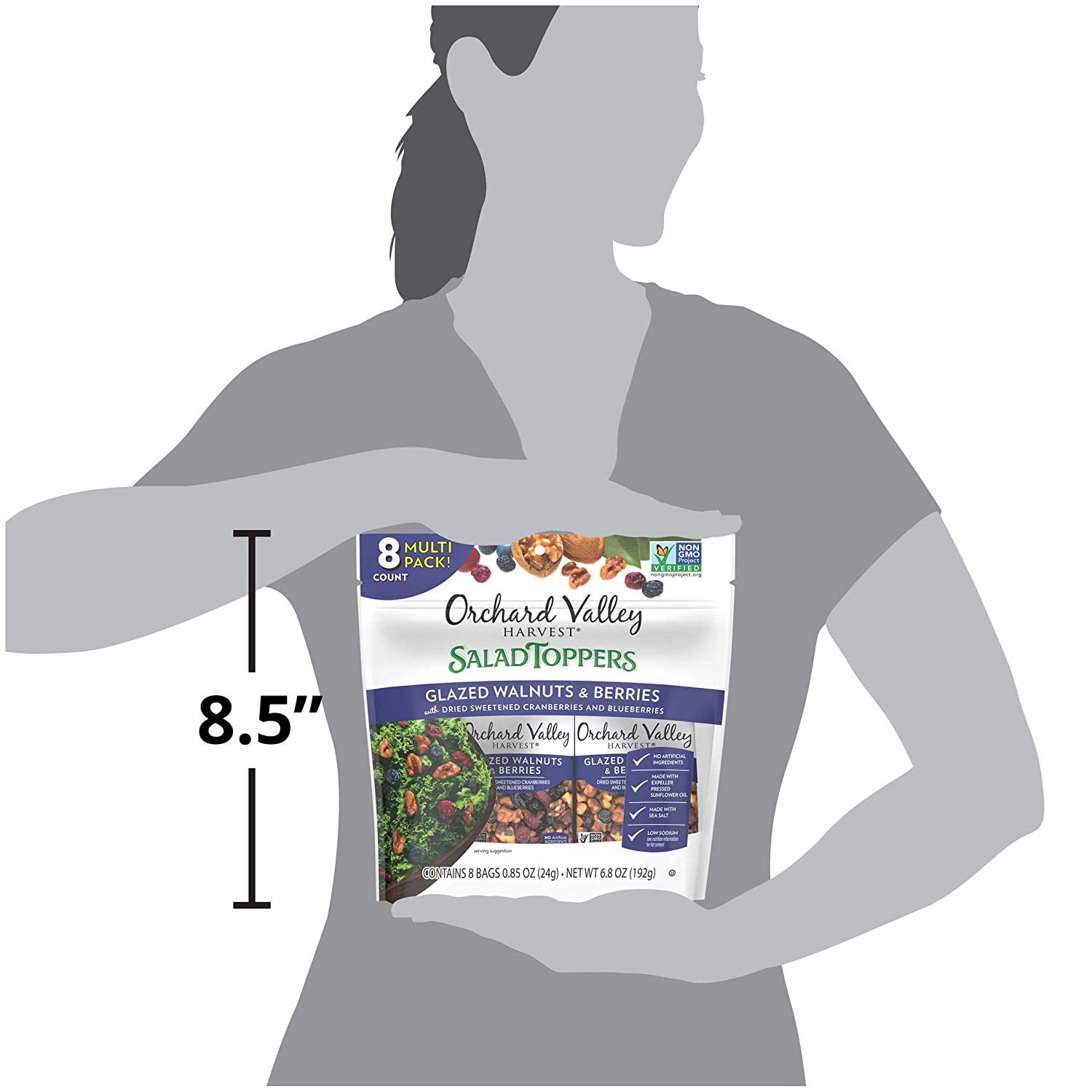 Orchard Valley Harvest Glazed Walnuts & Berries, 0.85 oz (Pack of 8)