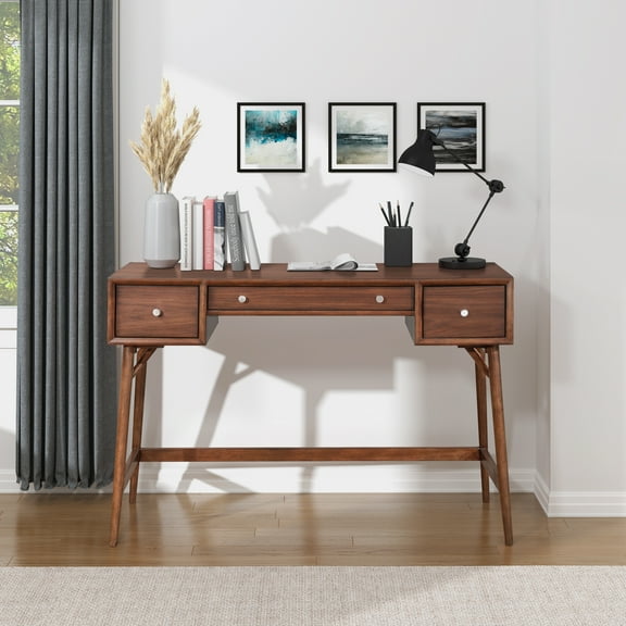 OakvillePark Coburg Counter Height Writing Desk, Brown