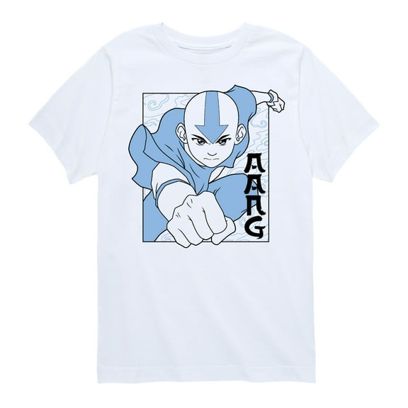 Avatar - The Last Airbender - Aang Punch - Youth Short Sleeve Graphic T-Shirt