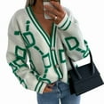 thumbnail image 3 of Women'S Spring Fall Chunky Knit Cardigan Sweaters Casual Open Front Button Up Winter Coats Outerwear Cream White S, 3 of 10