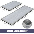 thumbnail image 3 of Anti Fatigue Kitchen Mat [2 PCS], Cushioned Kitchen Rugs and Mats Non-Skid, Waterproof Floor Mat, Ergonomic Comfort Foam Standing Mat for Floor, Kitchen, Office, Sink, Laundry - Grey and Grey, 3 of 6