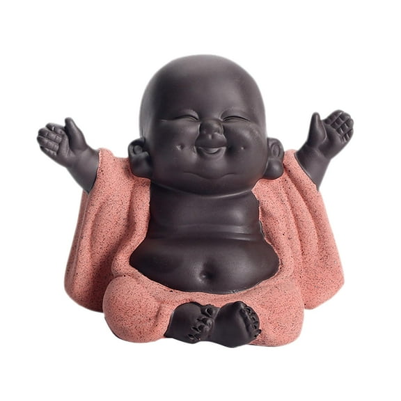 yotijay Creative Little Ceramic Maitreya Happy Buddha Sculpture Figurine Ornaments,