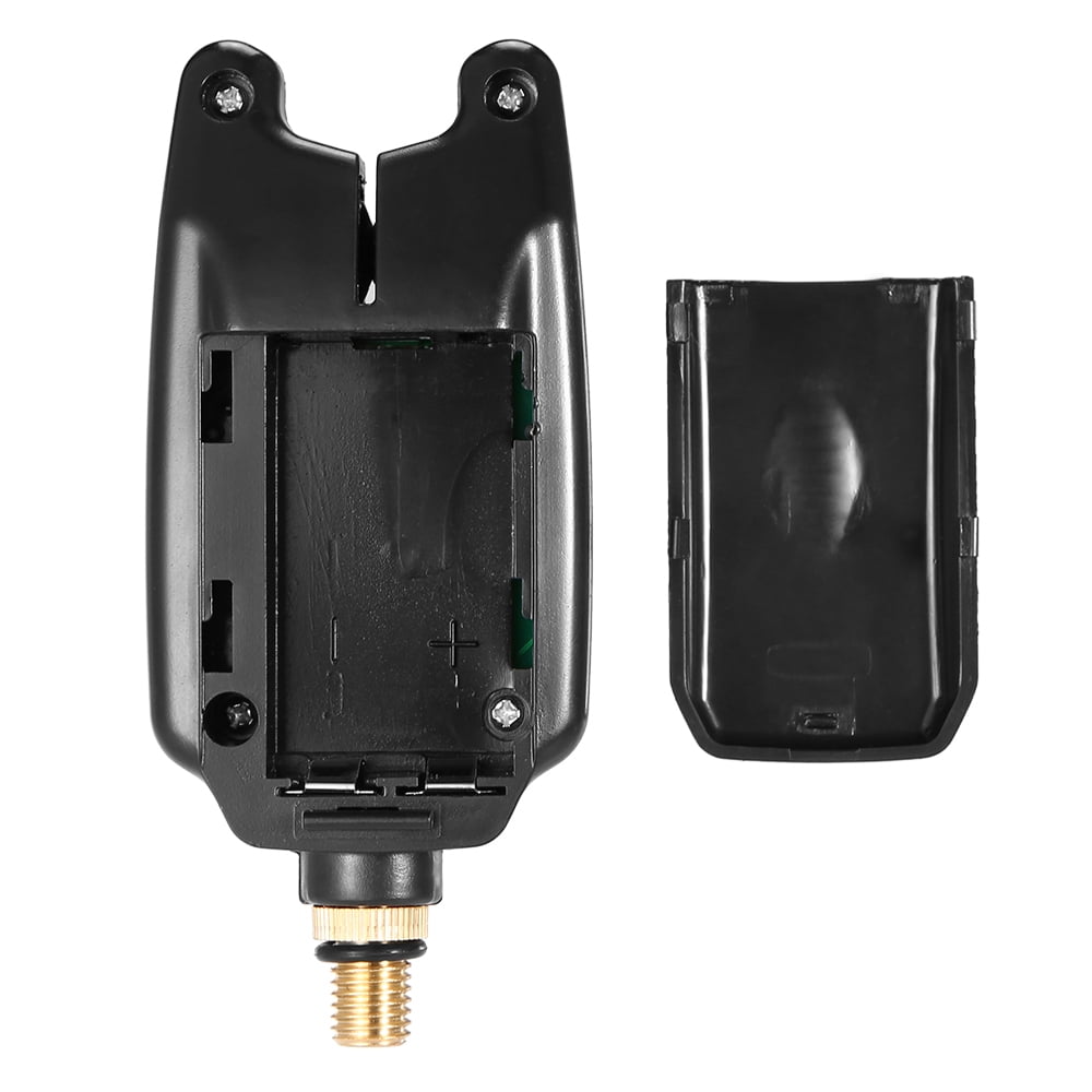 Alarme De Morsure De Pêche LED - Indicateur Sonore Et Lumineux Réglable, Détecteur Sensible Pour Canne, Noir
