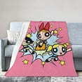 thumbnail image 2 of The Powerpuff Girls Bed Blanket Air Conditioner Quilt Ultra Soft Flannel Blanket All Season Fuzzy Blanket Reversible Fluffy Plush Blanket 60"X50", 2 of 8