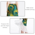 thumbnail image 2 of Peacock Feathers Stylish Summer Chiffon Beach Dress with Polyester Straps - Women's Summer Dresses, 2 of 6