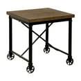 thumbnail image 3 of Furniture of America Saucedo Wood 3-Piece Coffee Table Set in Medium Oak, 3 of 6