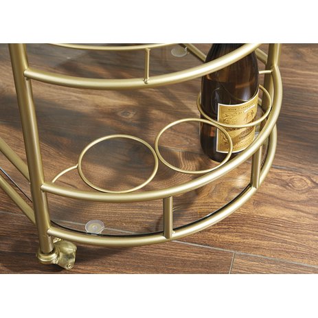 Better Homes Gardens Fitzgerald 2 Tier Bar Cart Gold Walmart Com Walmart Com