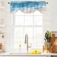 thumbnail image 3 of Abstract Beach Ocean Tie Up Window Valance Blue Waves Watercolor Tie-up Valance for Kitchen Windows Adjustable Small Curtain Balloon Shades for Kitchen Bathroom Cafe 54x18inch, 3 of 9