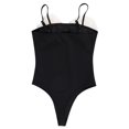 thumbnail image 5 of Gibobby Conjunto de Bikini Traje de baño sexy de vacaciones en la playa ajustado con flores en 3D y bloques de colores con correa de para mujer(Negro,G), 5 of 5