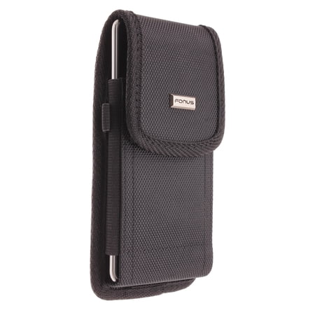 Case Belt Clip For Verve Connect - Swivel Holster Rugged Cover Pouch Carry Protective Black Canvas for Consumer Cellular Verve Connect