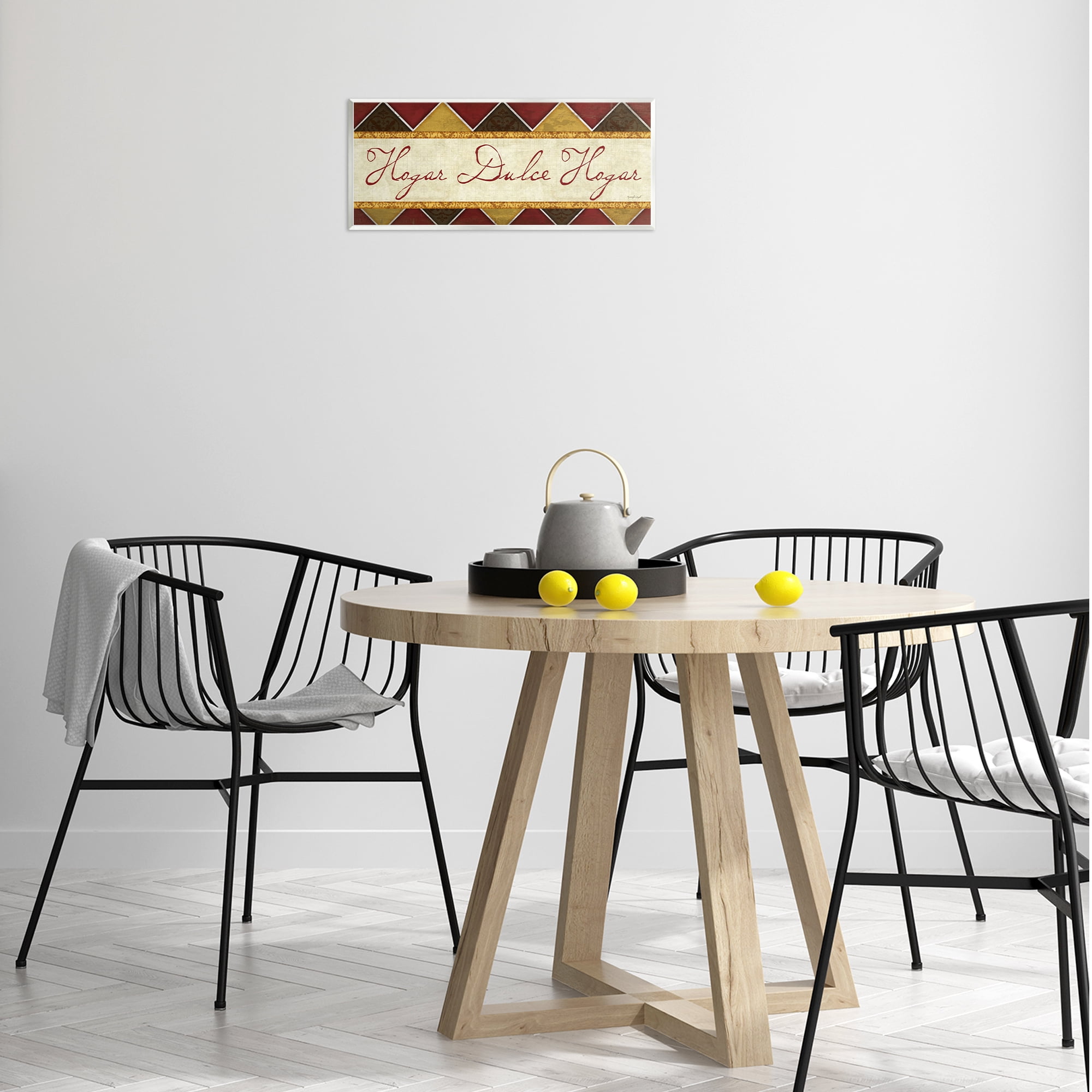 Stupell Industries Hogar Dulce Hogar Patrón Tradicional Signs and Rules Painting Unframed Art Print Wall Art, 17 x 7