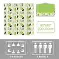 thumbnail image 3 of Tapvos 80''x80'' Picnic Blanket Extra Large Waterproof Foldable Outdoor Mat Green/White Leaves, 3 of 5