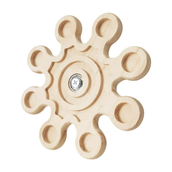 Bothyi Chinchilla Molar Toy Rabbits ing Toy Rotating Wood Interactive Small Pet Cage Accessories for Squirrels Ferret Bunny Training Snowflake