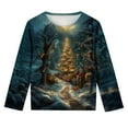 thumbnail image 7 of ITSAME Boys Girls Long Sleeve Tops, Xmas Graphic Loose Fashion Crewneck Holiday Pullover Christmas Shirt Multicolor 5T, 7 of 7