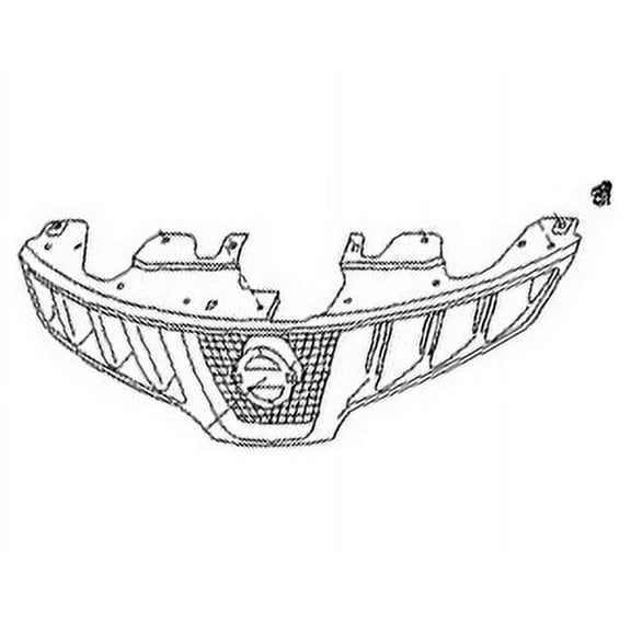 Grille - Compatible/Replacement for '84-86 Nissan 300ZX - Front Bumper, Black Frame Insert - 6230001P25
