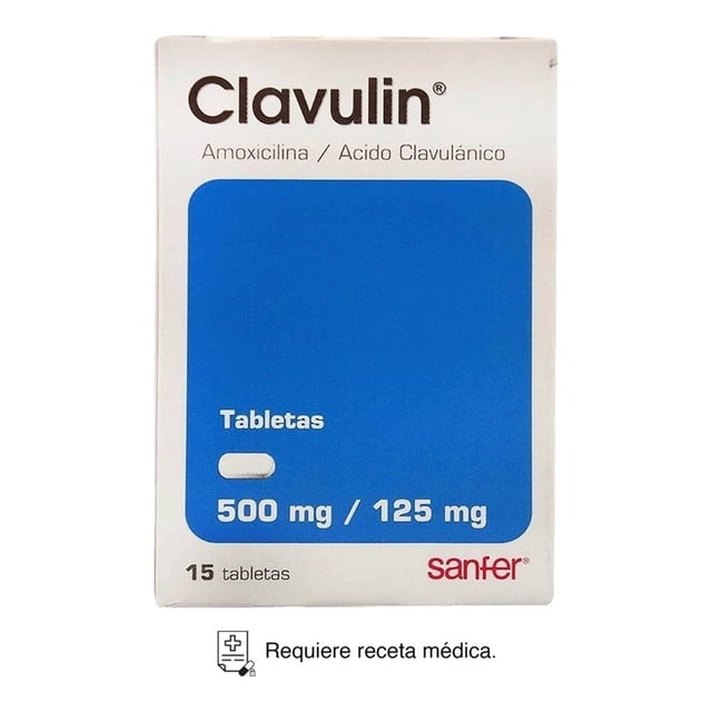 Clavulin Amoxicilina 500 mg / Ácido Clavulánico 125 mg 15 tabletas