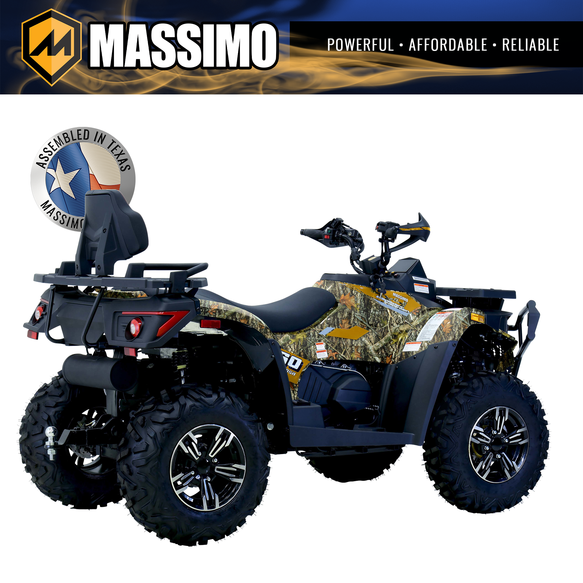 Massimo Motor ATV, Quad 585cc 45 HP EFI 4 Stroke, Gas powered