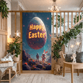thumbnail image 4 of Glowing Happy Easter Banner with Bunny Element Easter Party Decoration Background Backdrop Photo Booth Props Easter Celebration Decor, 4 of 7