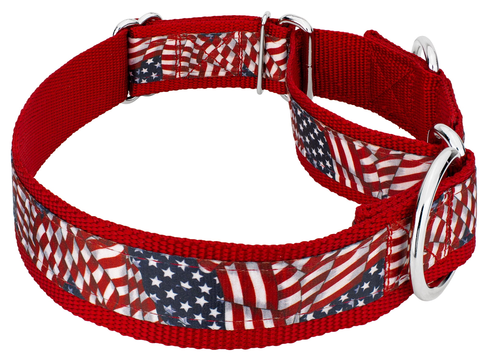 Country Brook Petz® Patriotic Tribute Signature Martingale Dog Collar, 1 1/2 inch, Large