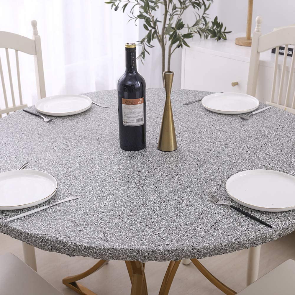 Rally Home Goods Indoor Outdoor Patio Round Fitted Vinyl Tablecloth