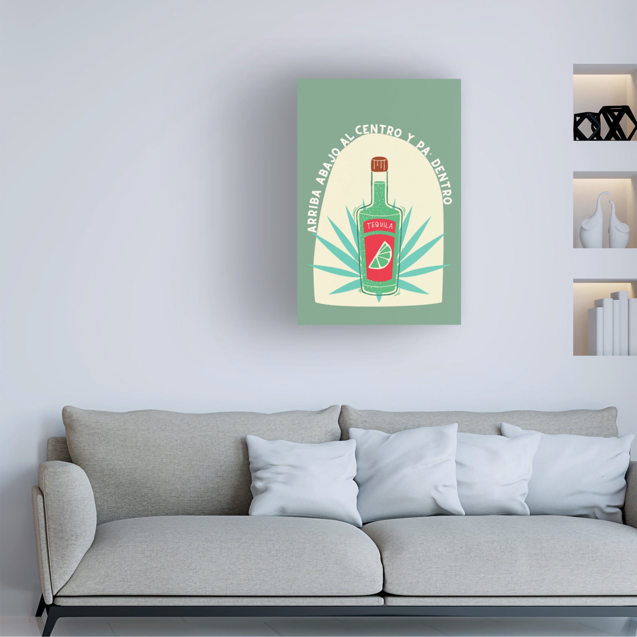 Canvas Wall Art - Gaec Studio 'Tequila' Wall Art for Living Room, Bedroom, or Office Décor by Trademark Fine Art - 16 x 24 Inches